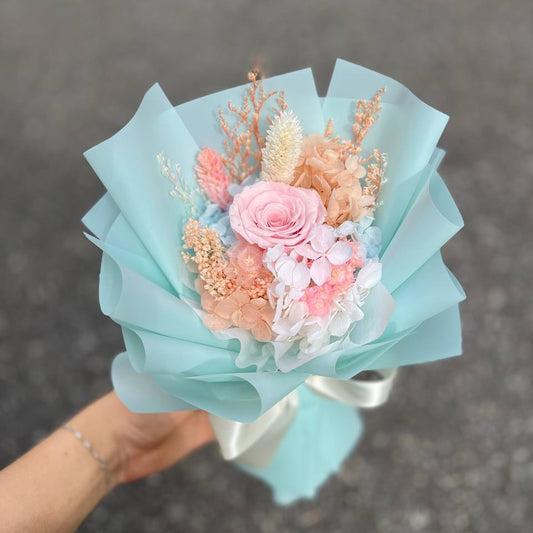 Preserved rose bouquet- 1 rose (Light Pink)