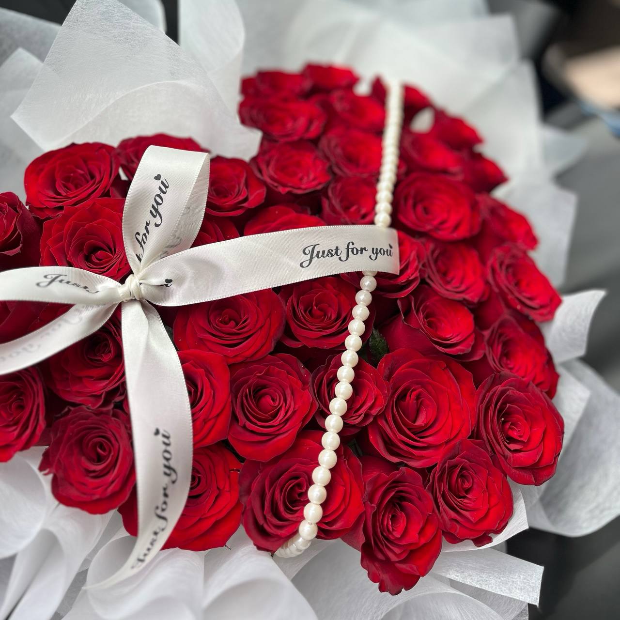 Eternal Love- Red Rose Heart-Shaped Bouquet