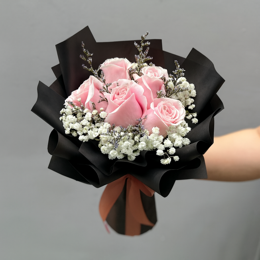 5 Rose Bouquet with Baby's Breath