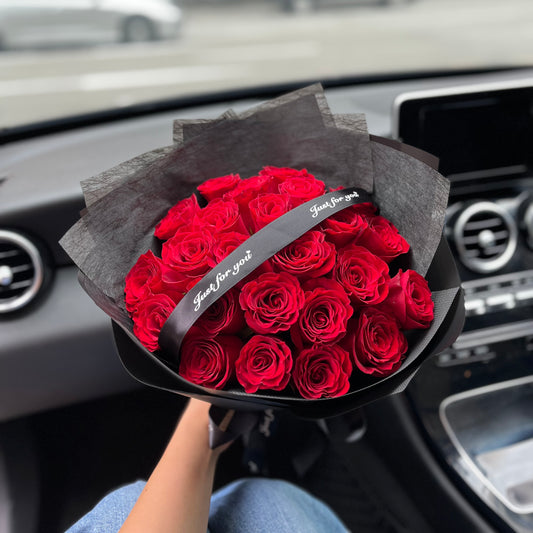 Black Love- 24 rose bouquet