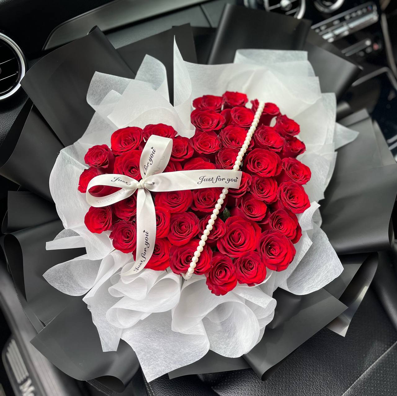 Eternal Love- red rose heart-shape bouquet